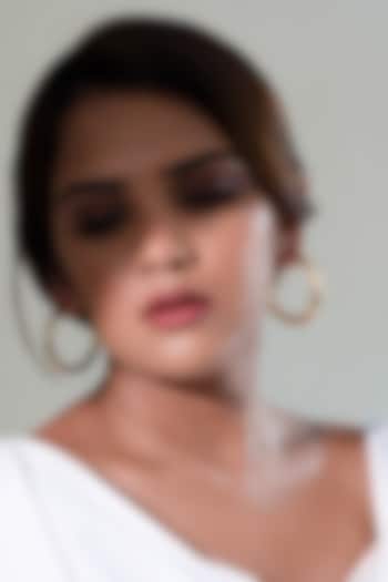 Gold Finish Mini Oro Hoop Earrings by MNSH at Pernia's Pop Up Shop