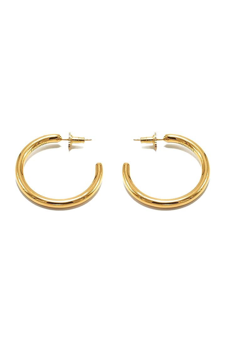 Gold Finish Chunky Mini Oro Hoop Earrings by MNSH at Pernia's Pop Up Shop