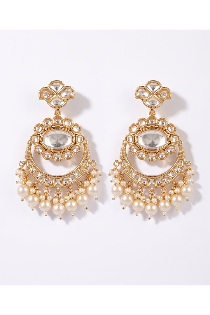 Gold Finish Kundan Polki Choker Necklace Set by MNSH at Pernia's Pop Up Shop