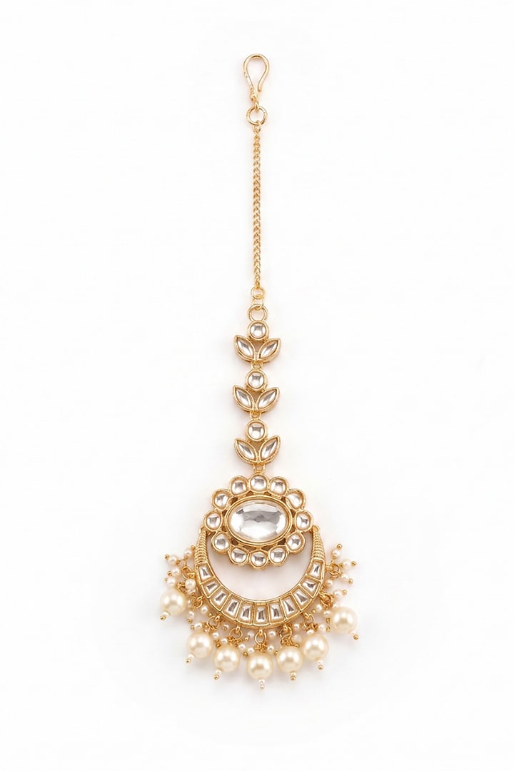 Gold Finish Kundan Polki Choker Necklace Set by MNSH at Pernia's Pop Up Shop