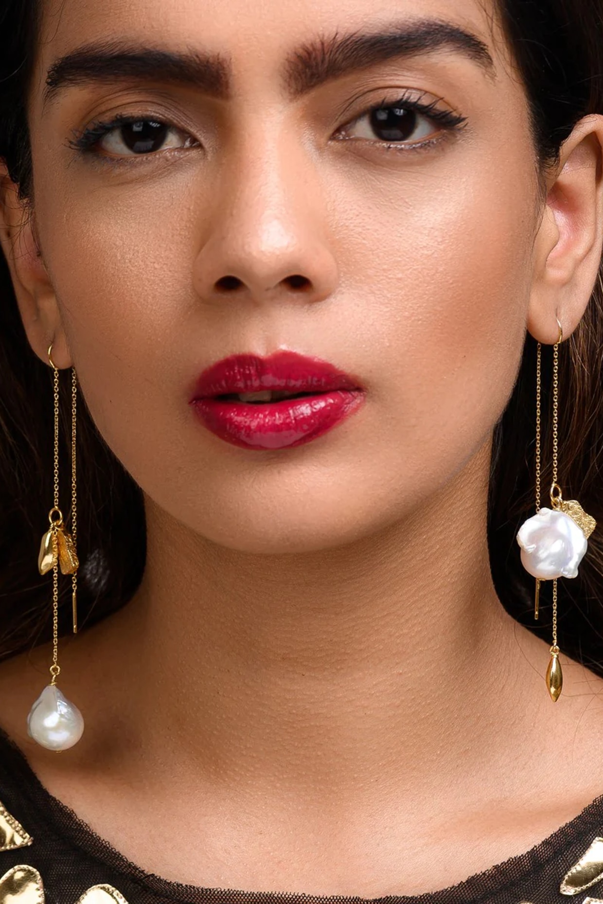 Buy Gold-Toned & Grey Earrings for Women by Shining Diva Online | Ajio.com