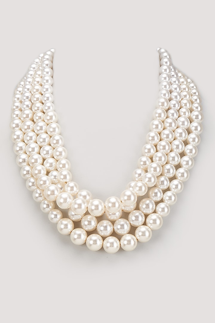 White Pearl Necklace by MNSH