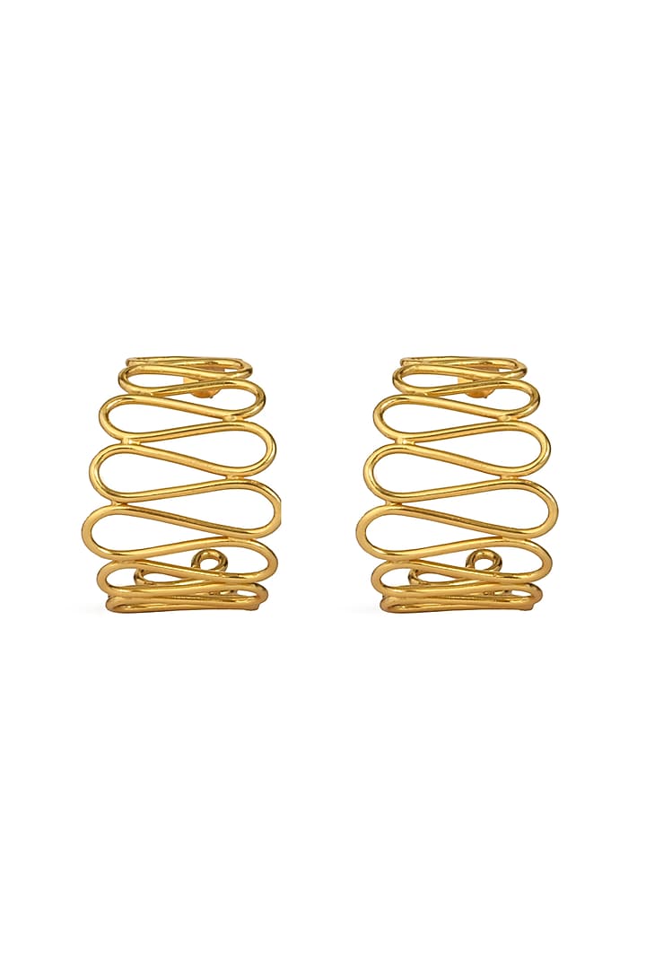 Gold Finish Mini Hoop Earrings by MNSH at Pernia's Pop Up Shop