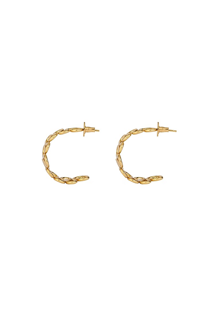 Gold Finish Mini Hoop Earrings by MNSH at Pernia's Pop Up Shop