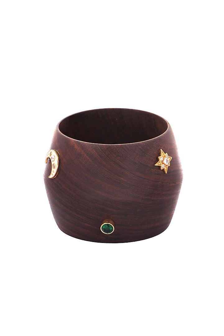 Gold Finish Chand Tara Bangle by MNSH at Pernia's Pop Up Shop