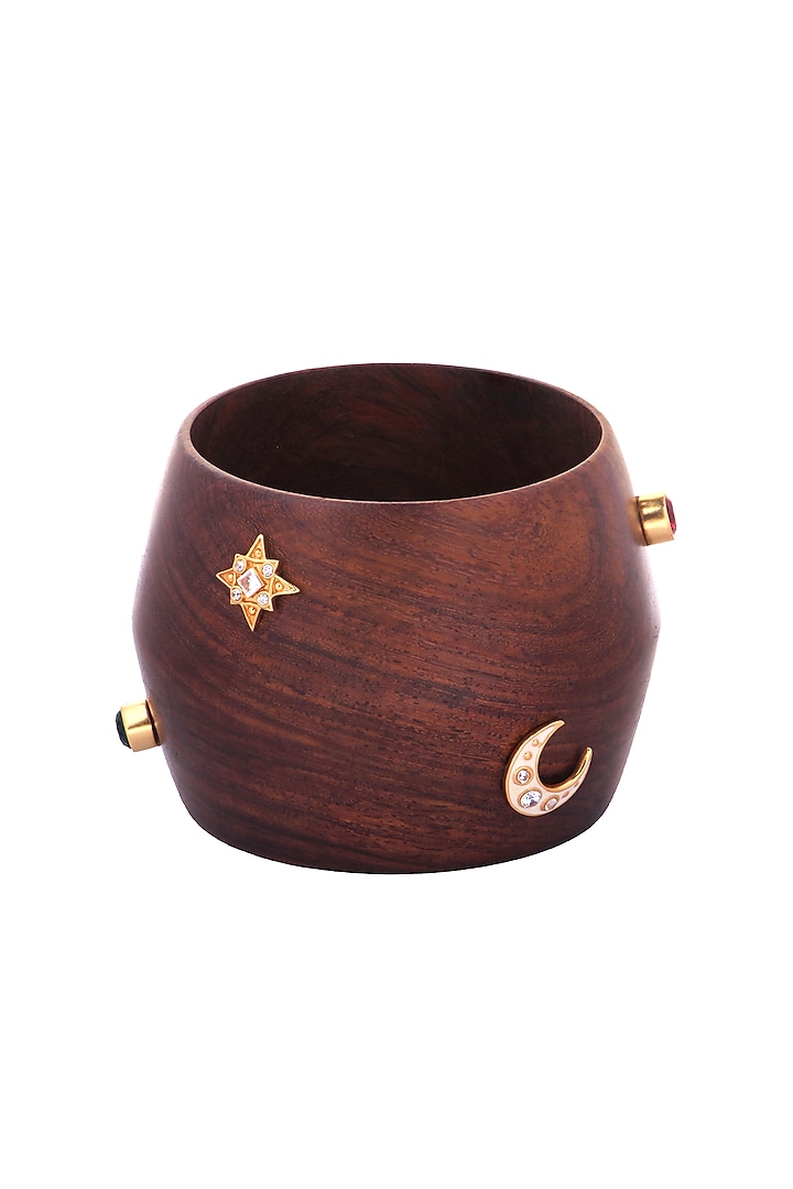 Gold Finish Chand Tara Bangle by MNSH at Pernia's Pop Up Shop