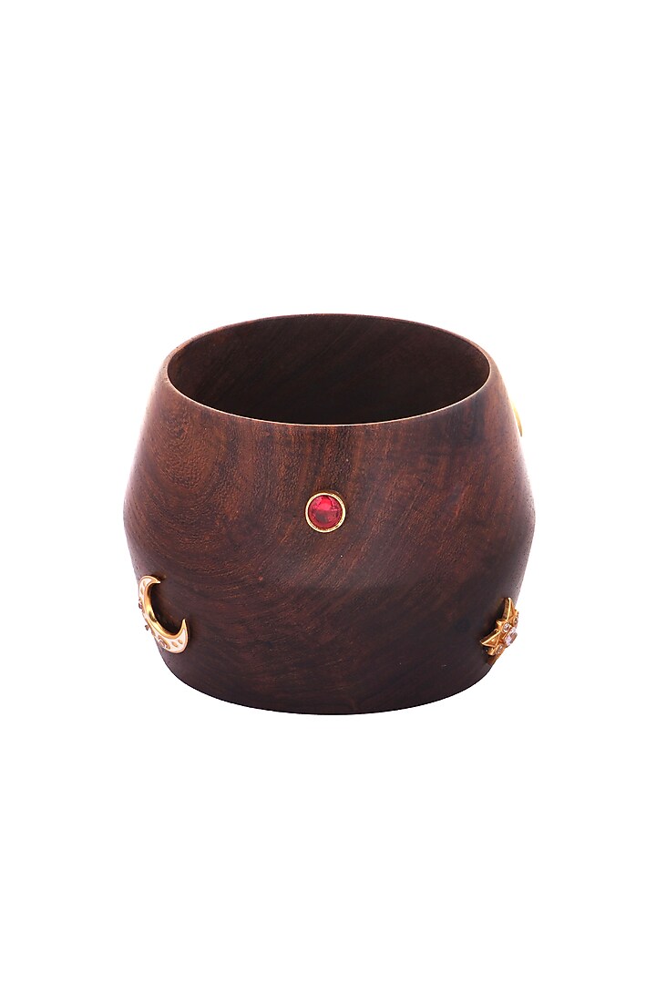 Gold Finish Chand Tara Bangle by MNSH at Pernia's Pop Up Shop