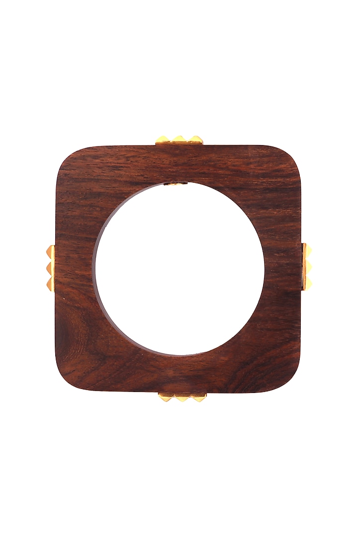 Gold Finish Studded Bangle by MNSH at Pernia's Pop Up Shop
