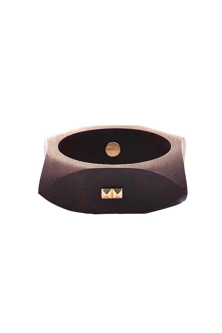 Gold Finish Studded Bangle by MNSH at Pernia's Pop Up Shop