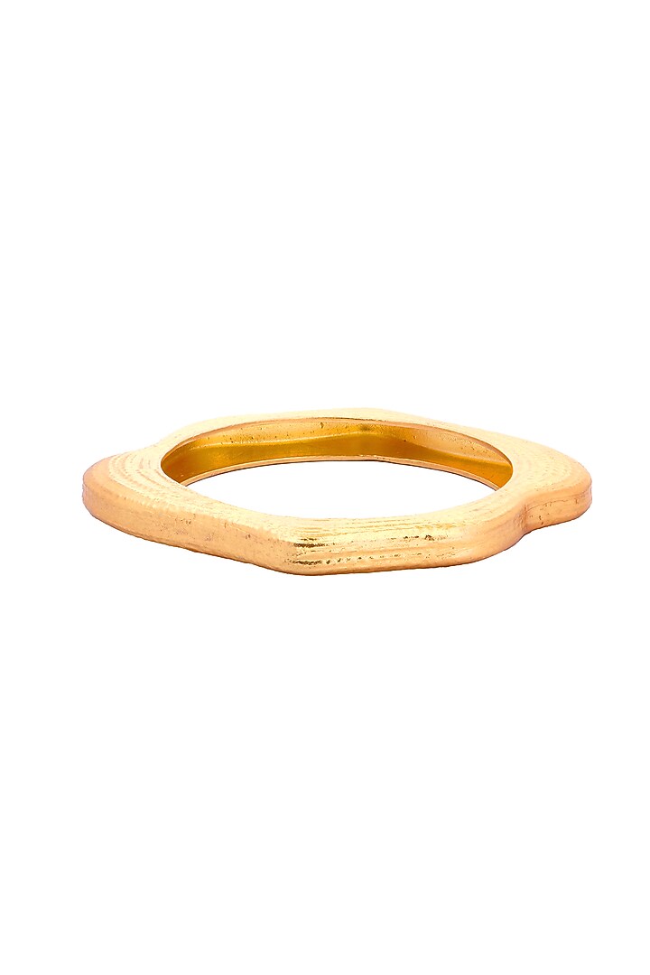 Gold Finish Brass Kada by MNSH at Pernia's Pop Up Shop