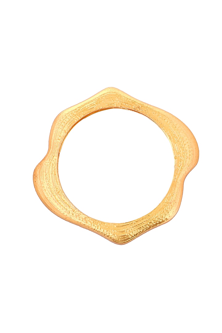 Gold Finish Brass Kada by MNSH at Pernia's Pop Up Shop