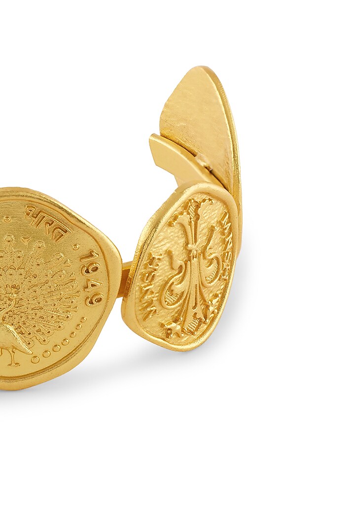 Gold Plated Adjustable Cuff Bracelet by MNSH at Pernia's Pop Up Shop