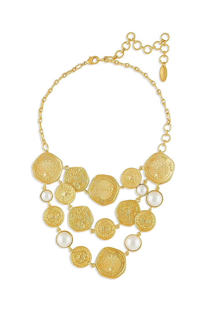 Gold Plated Coin Necklace by MNSH at Pernia's Pop Up Shop