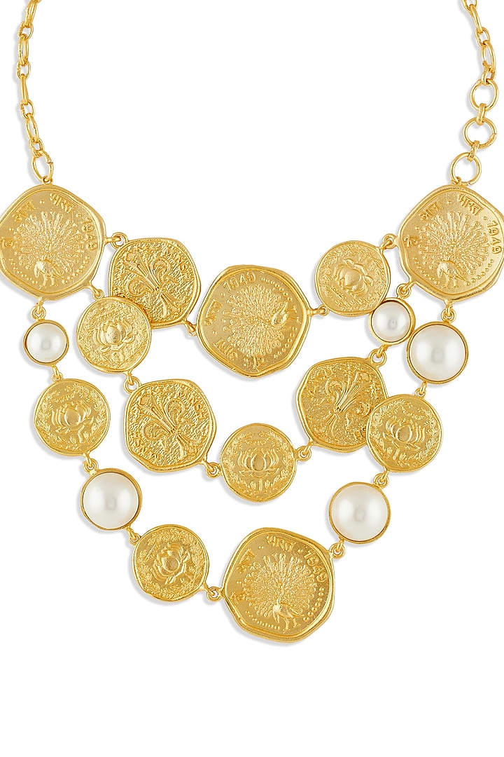 Gold Plated Coin Necklace by MNSH at Pernia's Pop Up Shop