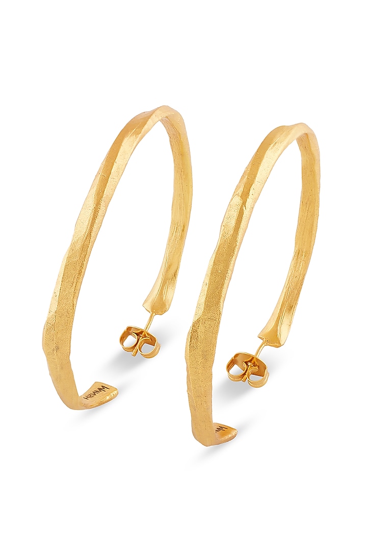 Gold Plated Hoop Earrings by MNSH at Pernia's Pop Up Shop