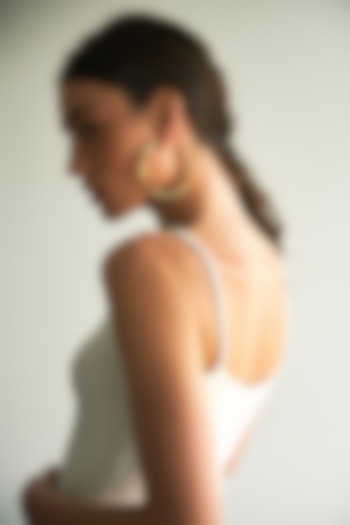 Gold Plated Hoop Earrings by MNSH at Pernia's Pop Up Shop