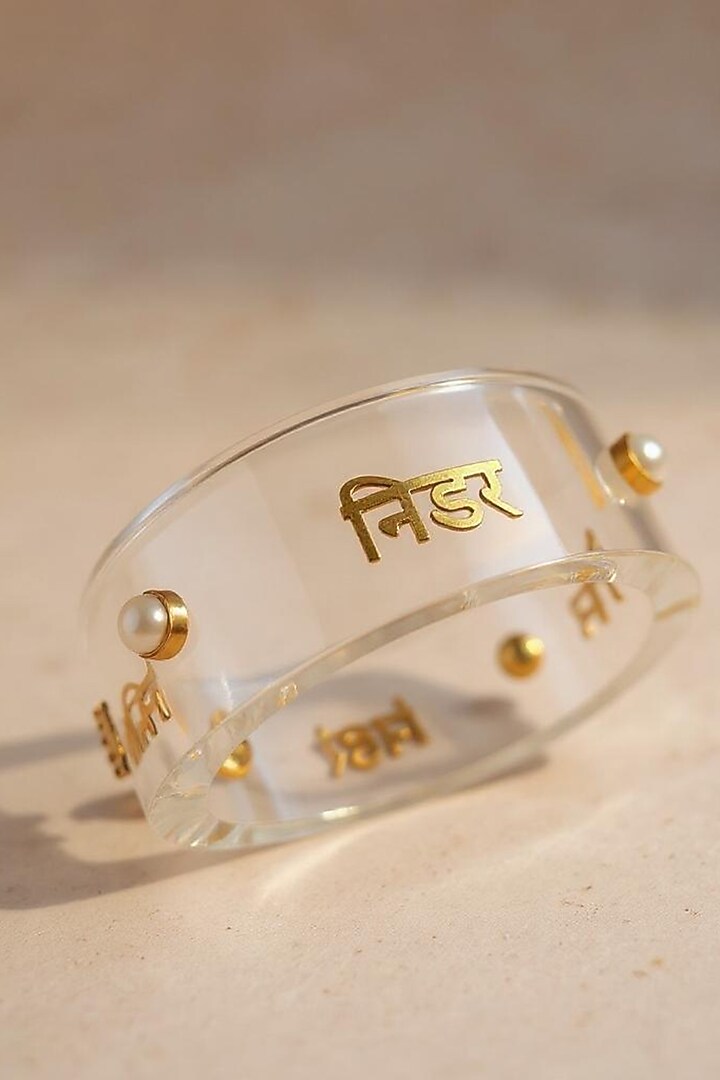 Gold Plated Resin Bangle by MNSH at Pernia's Pop Up Shop