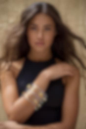 Gold Plated Hathi Resin Bangle by MNSH at Pernia's Pop Up Shop