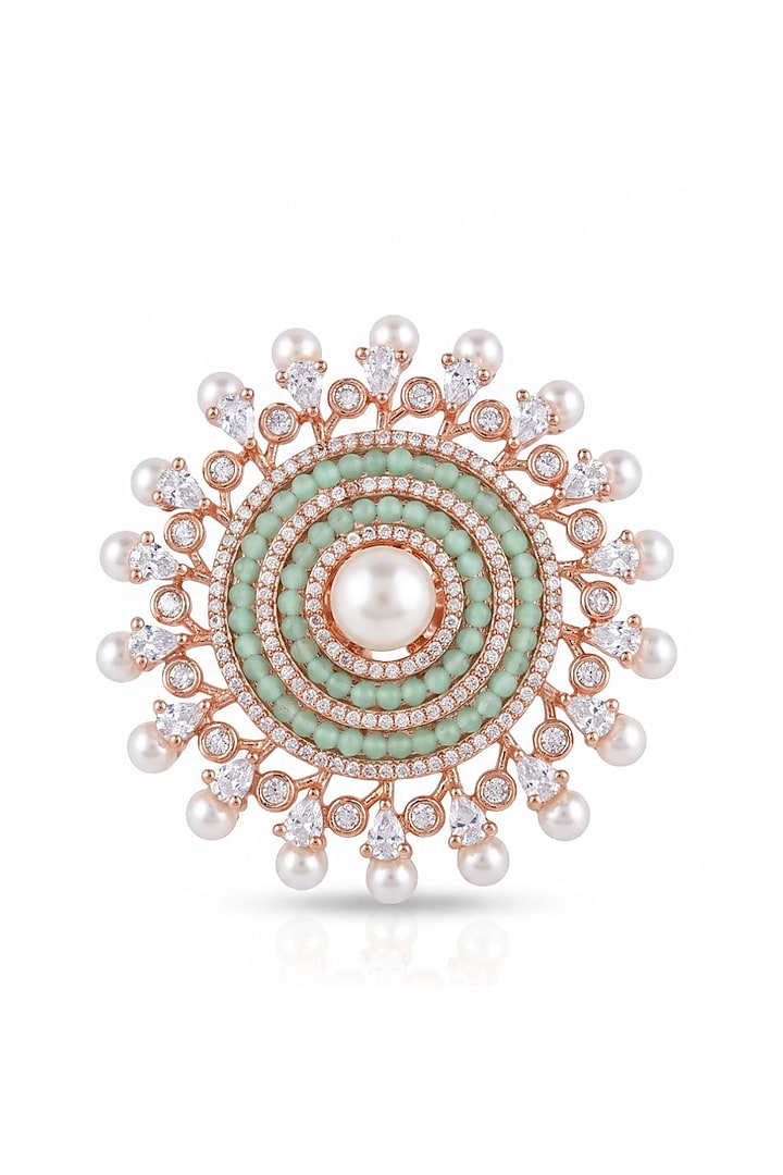 Gold Finish Pearl Ring by MNSH at Pernia's Pop Up Shop