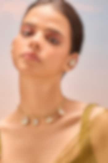 Gold Plated Kundan Polki Earcuffs (Set Of 2) by MNSH at Pernia's Pop Up Shop