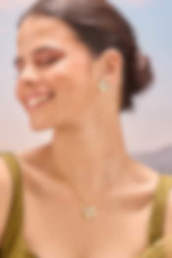 Gold Plated Kundan Polki S Initial Necklace by MNSH at Pernia's Pop Up Shop