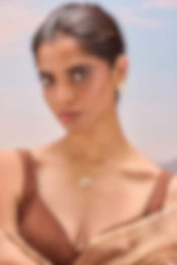 Gold Plated Kundan Polki K Initial Necklace by MNSH at Pernia's Pop Up Shop