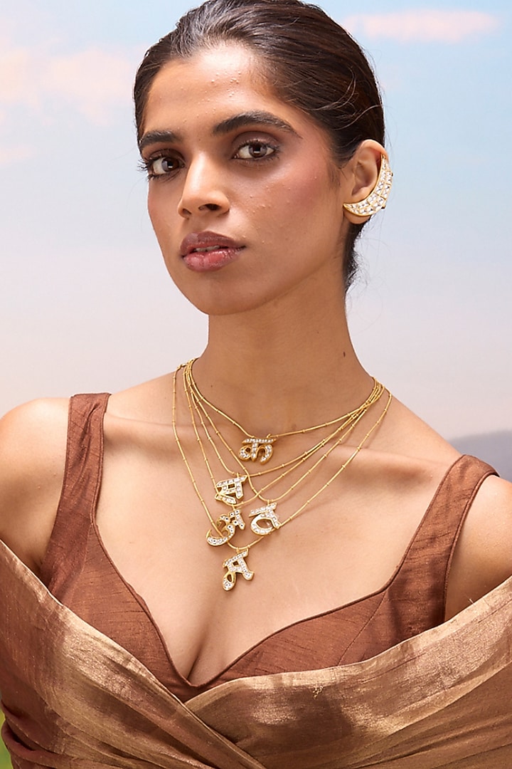 Gold Plated Kundan Polki Earcuffs by MNSH at Pernia's Pop Up Shop