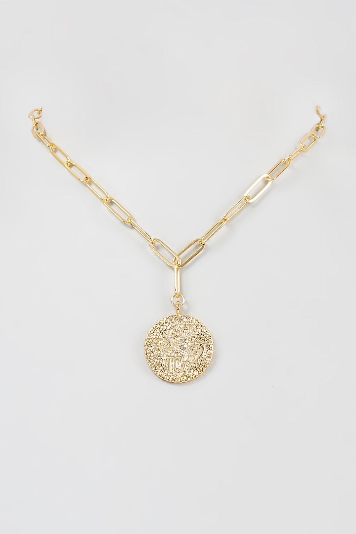 Gold Finish Link Virgo Necklace by MNSH at Pernia's Pop Up Shop