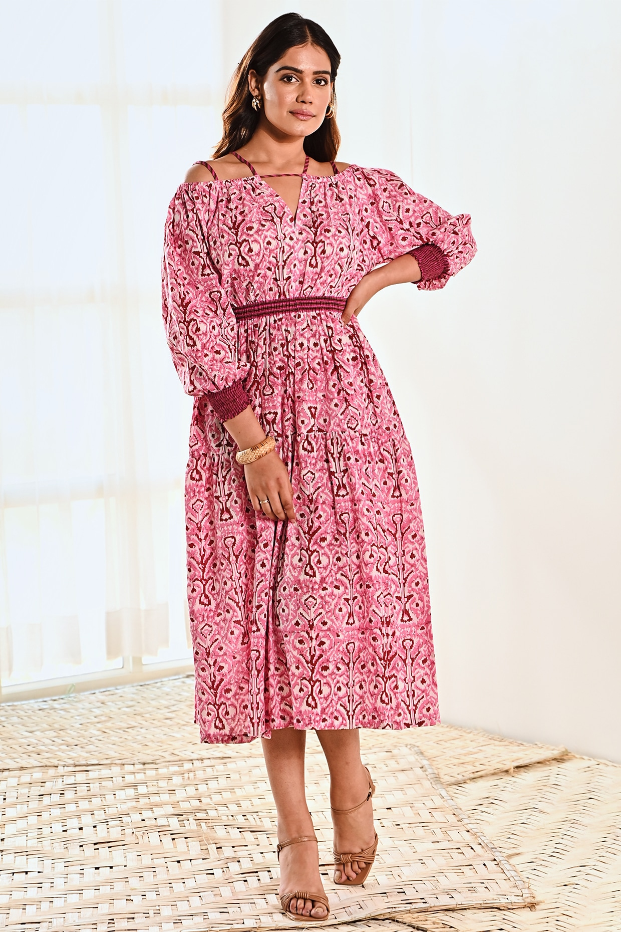 Isabel Marant Etoile Dress Yandra Ikat Printed Silk Size 36 Long Sleev –  Celebrity Owned