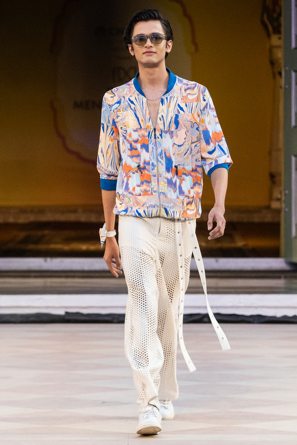 Ivory Foma Fabric Trousers by Mandira Wirk Men