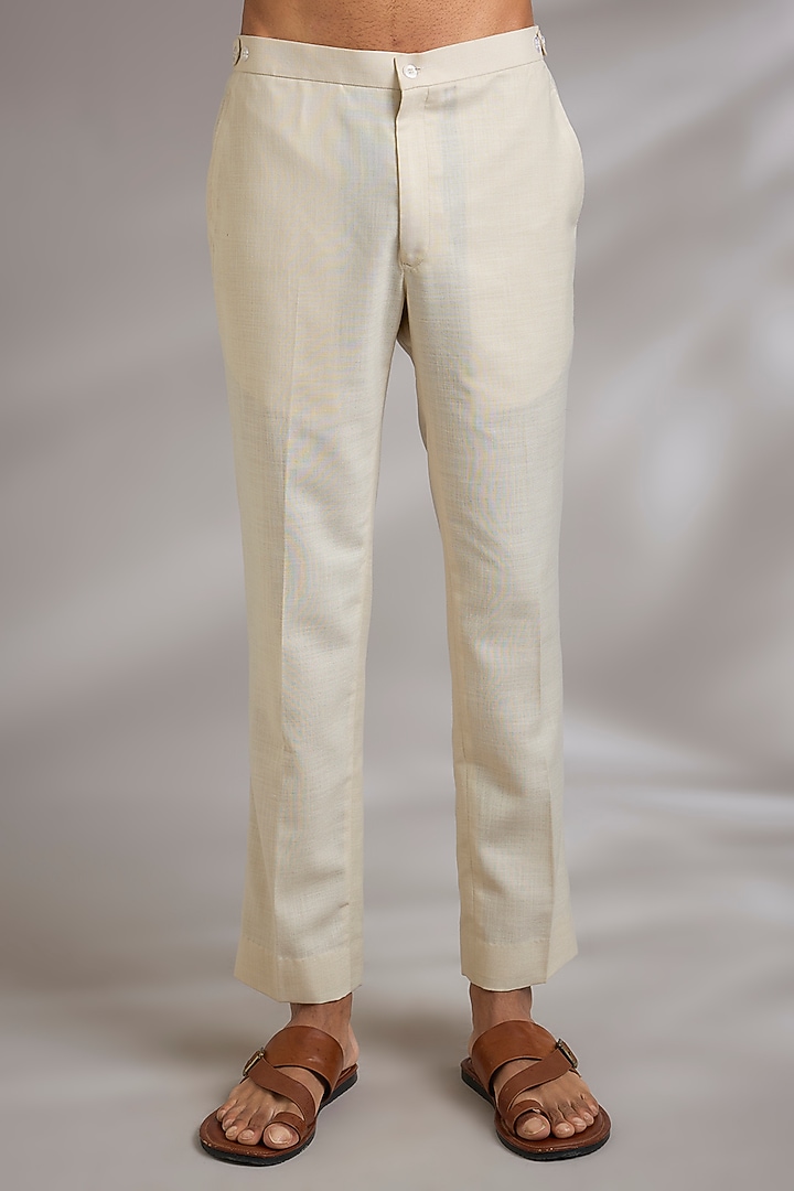 Mustard Ruby Silk Resham Embroidered Kurta Set by Manish Nagdeo Men at Pernia's Pop Up Shop