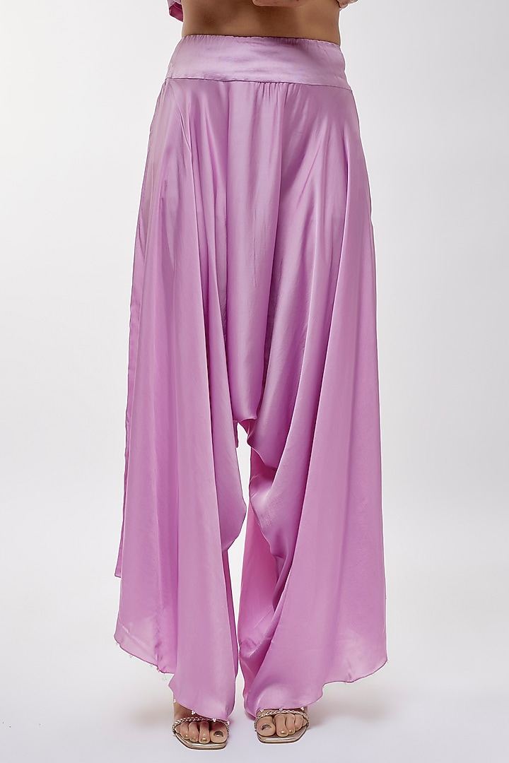 Lavender Dupion Dori Work Short Kurta Set by Minaxi Dadoo at Pernia's Pop Up Shop