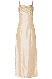 Ivory and gold embroidered gown available only at Pernia's Pop Up Shop ...
