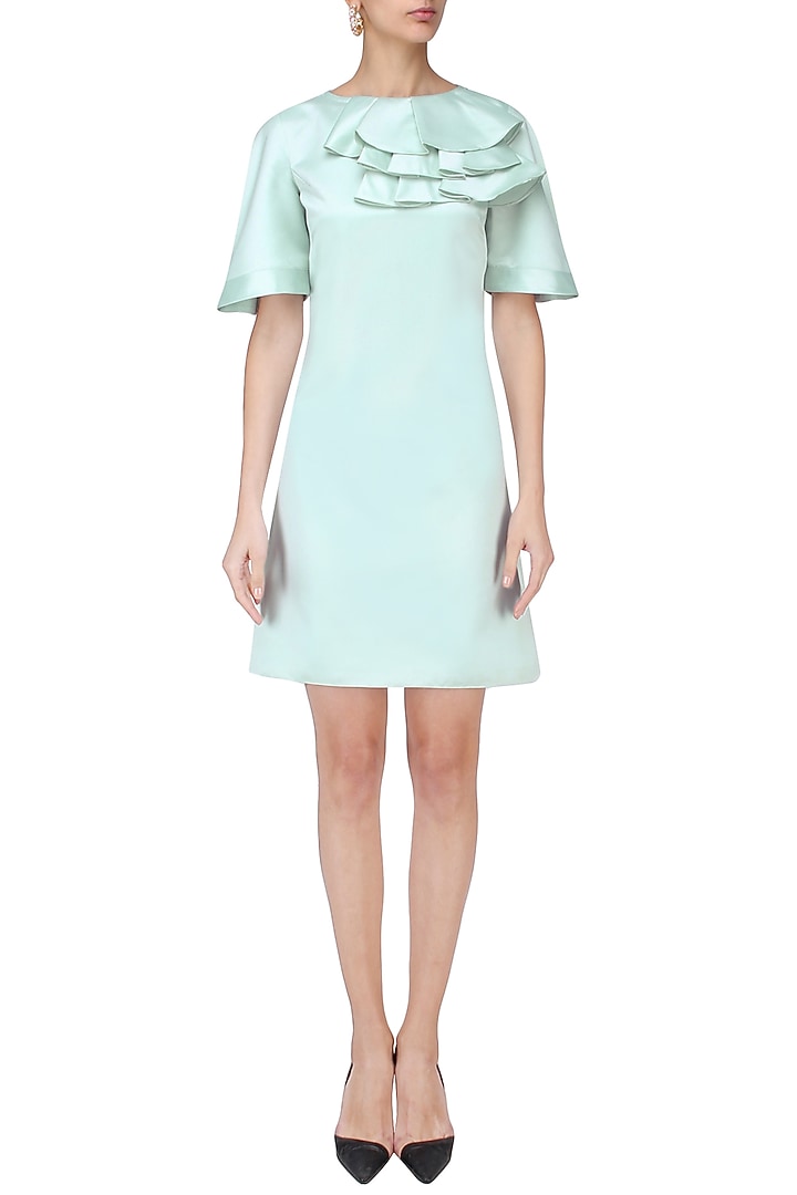 Chalk blue trapeze dress available only at Pernia's Pop Up Shop.