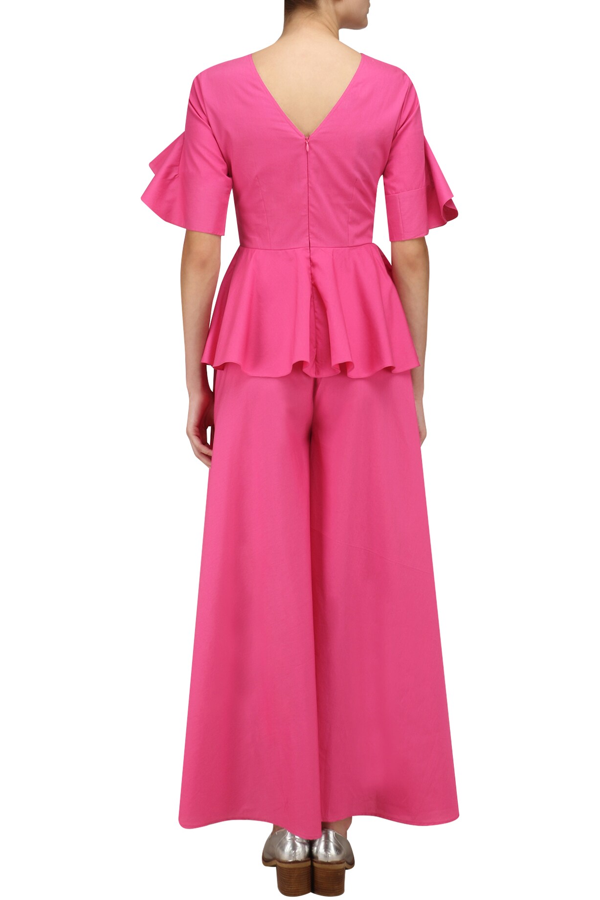 STRUCTURED PEPLUM PLAYSUIT BOOK A SHADE