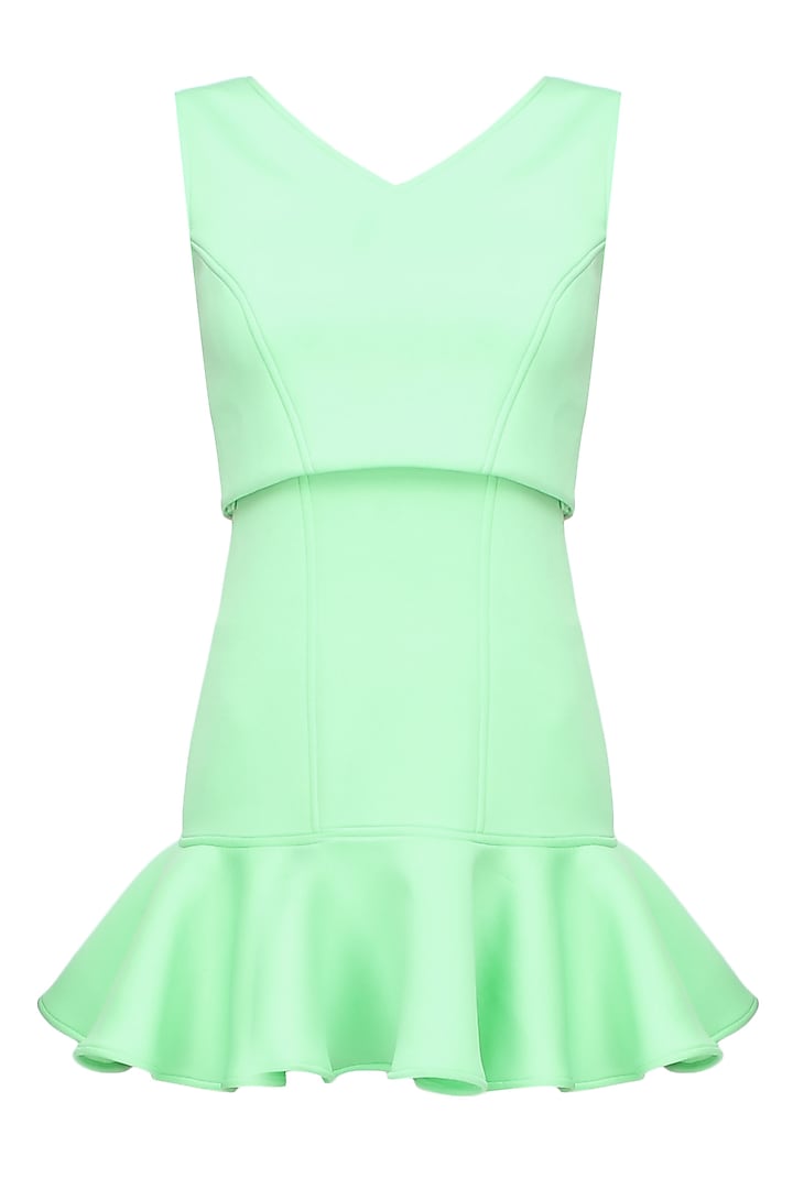 Mint green flared hem overlay babydoll dress available only at Pernia's Pop Up Shop. 2026 Mint green flared hem overlay babydoll dress available only at Pernia's Pop Up Shop. 2026
