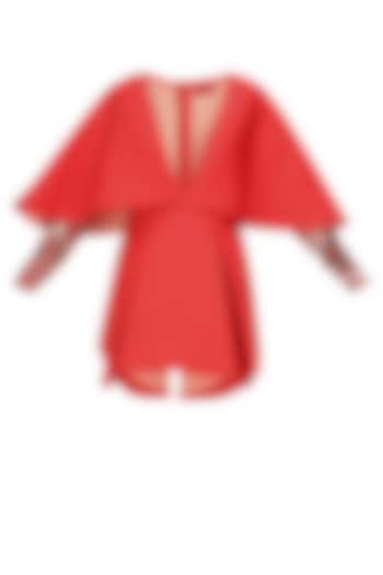 Fiesta red low neck batwing dress available only at Pernia's Pop Up Shop.