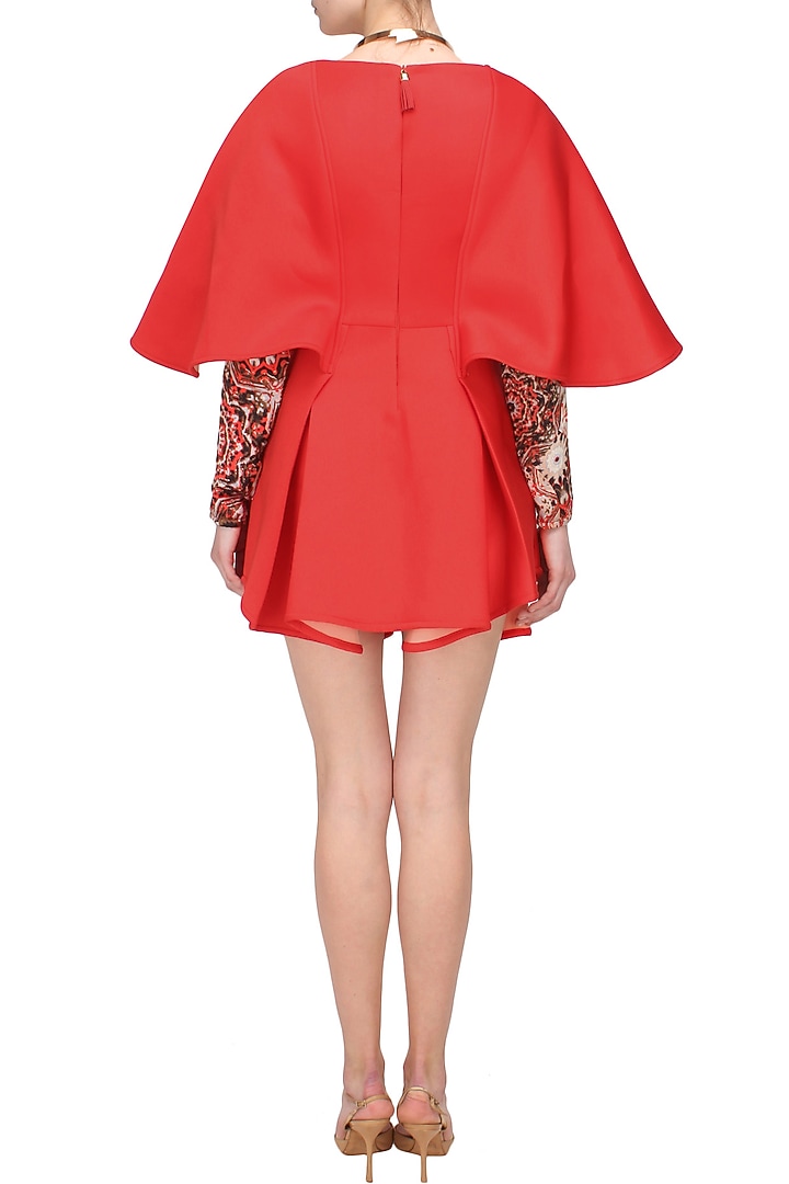 Fiesta red low neck batwing dress available only at Pernia's Pop Up Shop.