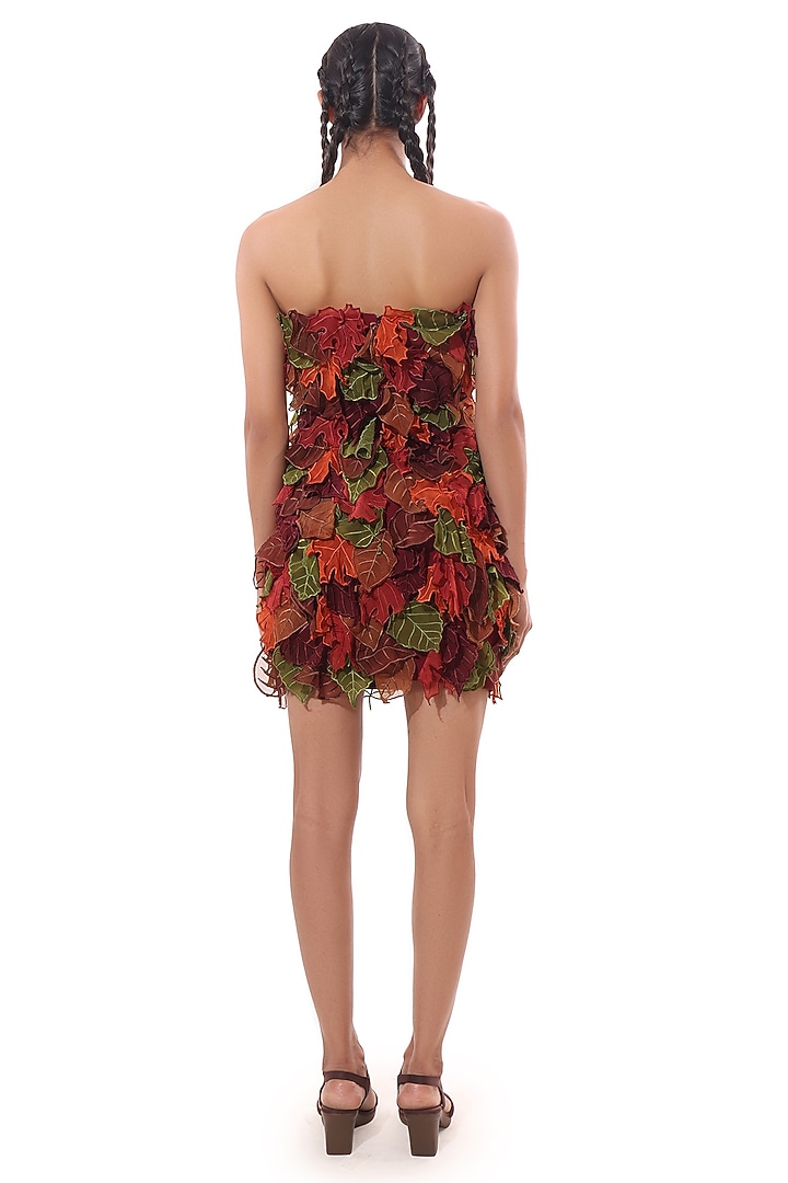Multi-Colored Moss Crepe Embellished Off-Shoulder Bodycon Cocktail Dress by Modo Caldo at Pernia's Pop Up Shop