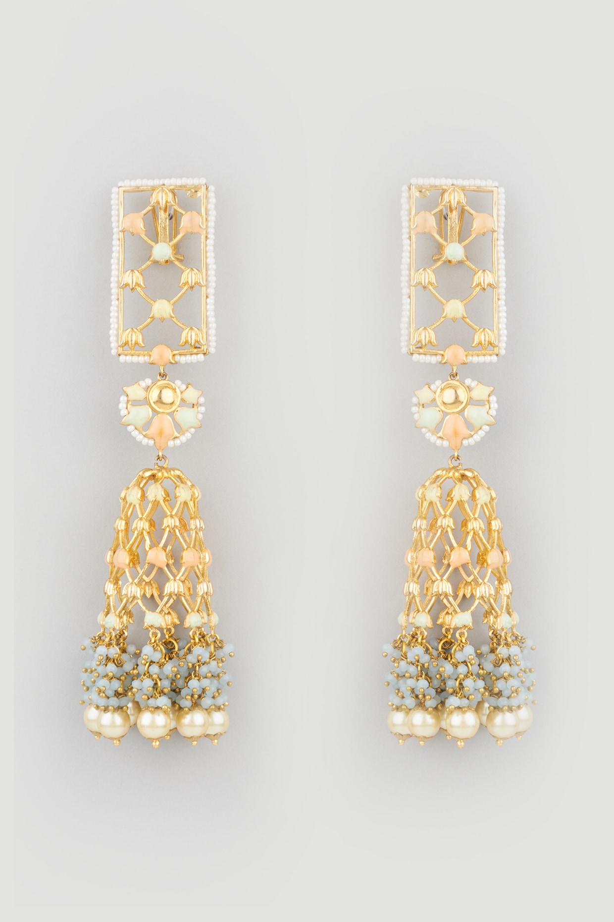 Colorful Stone Earrings- South India Jewels Online Stores...