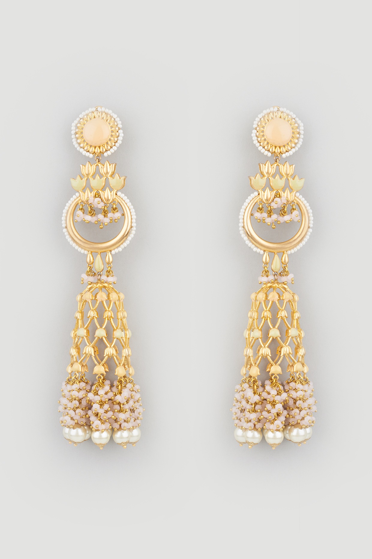 Three Layered With Pearl Jhumka Earrings, Jewellery, Earrings & Drops Free  Delivery India.