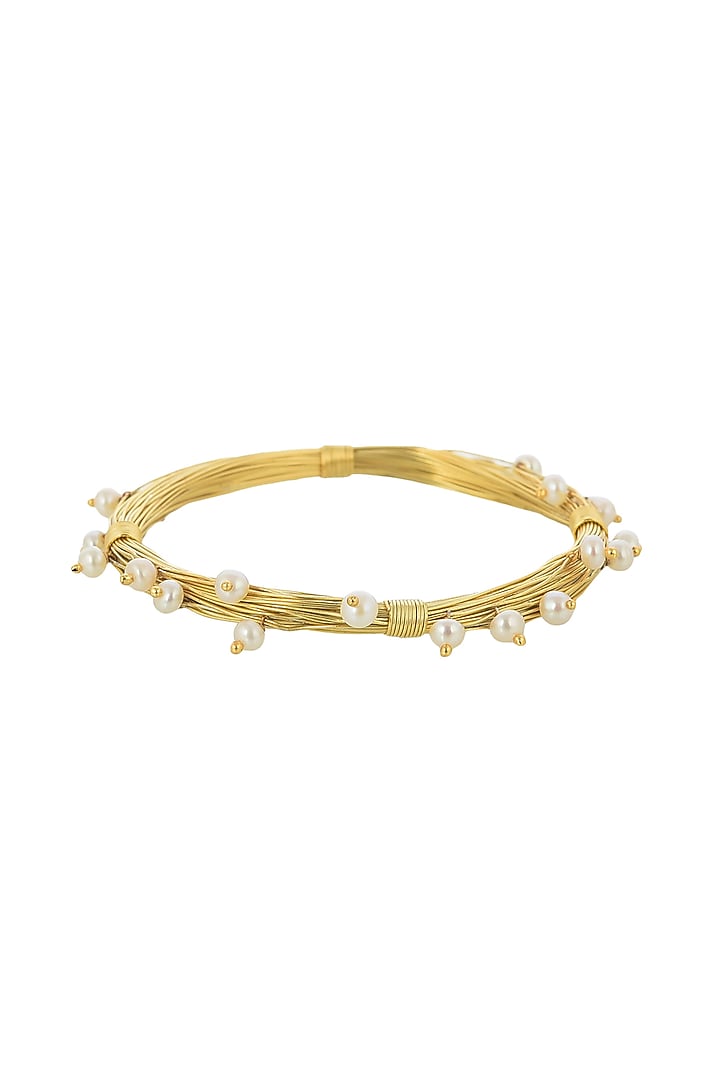 Gold Plated Freshwater Pearl Bracelet by Mine Of Design at Pernia's Pop Up Shop