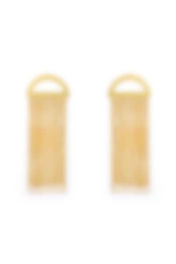 Gold Plated Curtain Dangler Earrings by Mine Of Design at Pernia's Pop Up Shop