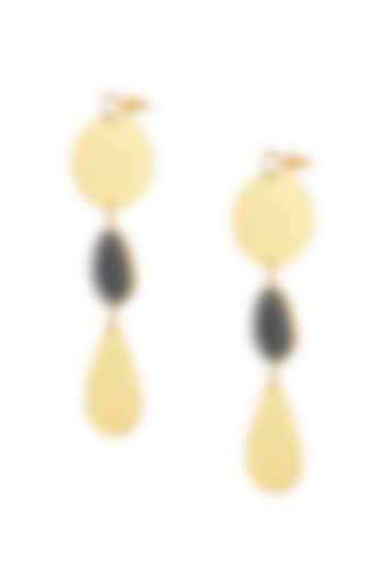 Gold Plated Grey Labradorite Dangler Earrings by Mine Of Design at Pernia's Pop Up Shop