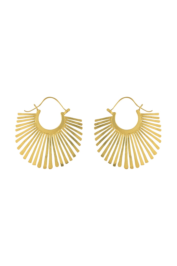 Gold Plated Hoop Earrings by Mine Of Design at Pernia's Pop Up Shop