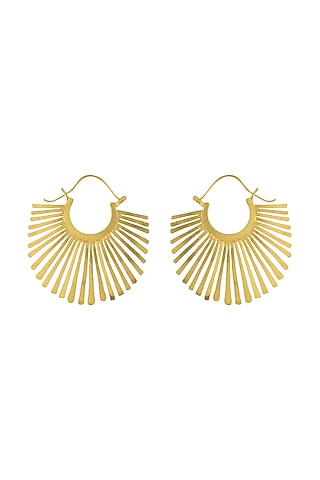 Gold Plated Hoop Earrings by Mine Of Design