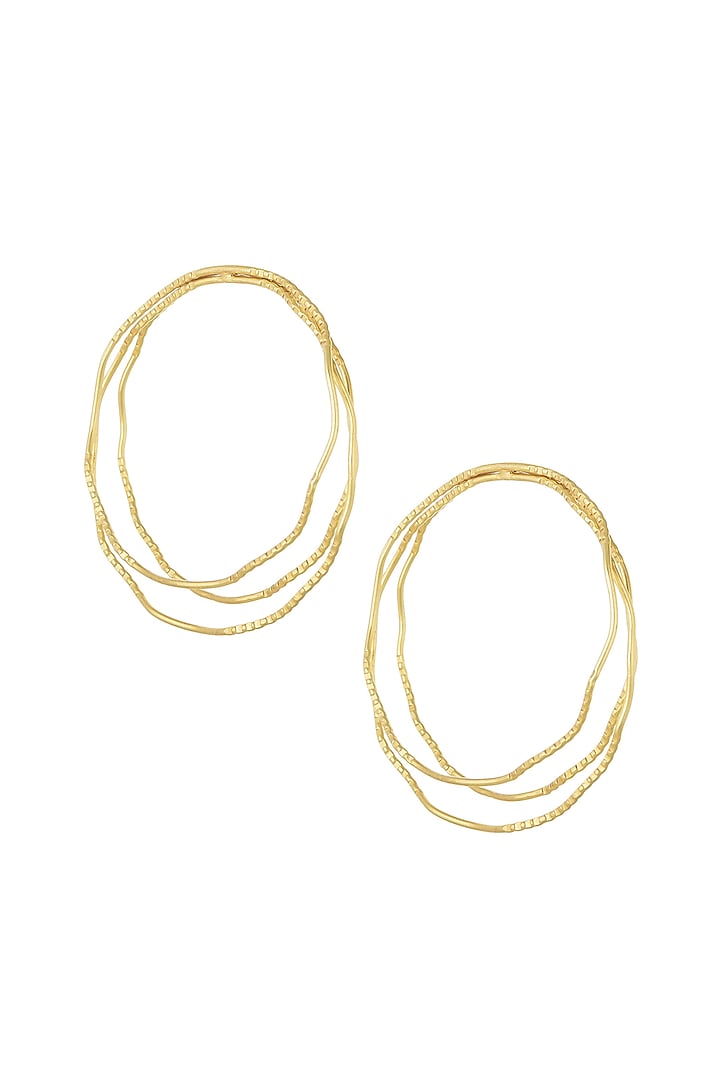 Gold Plated Hoop Earrings by Mine Of Design at Pernia's Pop Up Shop