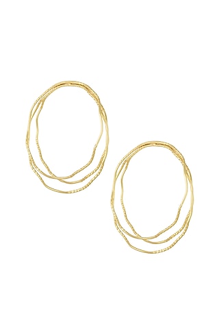 Gold Plated Hoop Earrings by Mine Of Design