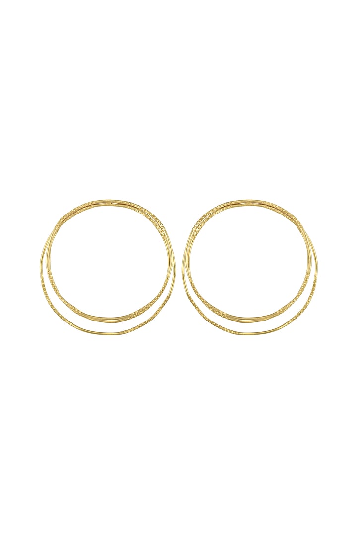 Gold Plated Hoop Earrings by Mine Of Design at Pernia's Pop Up Shop