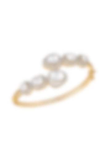 14kt Gold Finish Diamond & Kundan Polki Bracelet by Mohar Fine Jewellery at Pernia's Pop Up Shop